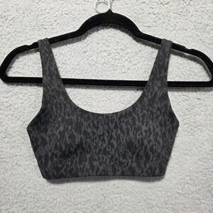 Lululemon Womens Sports Bra‎ Animal Print Size 2 A/B Adjustable Black